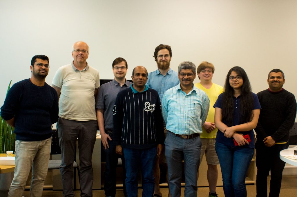 Mobile Cloud Lab together with Prof. Eero Vainikko ( Head of Distributed Systems Chair, 2nd from left )